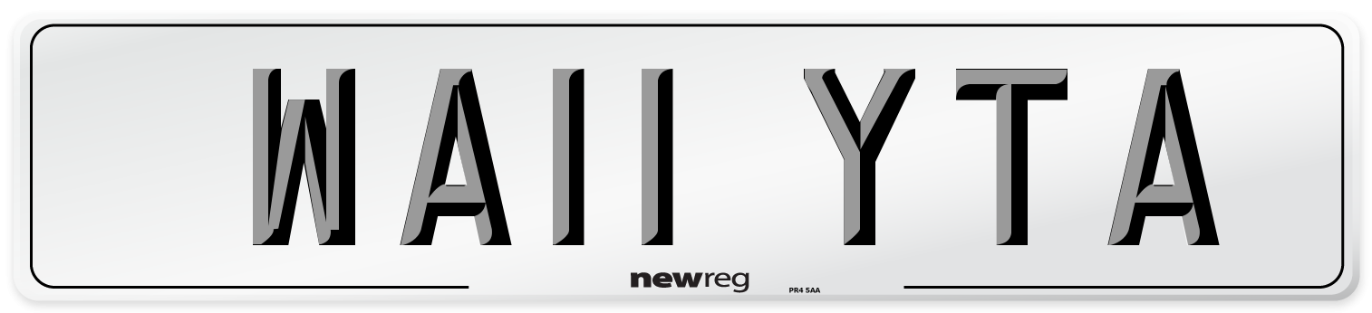 WA11 YTA Number Plate from New Reg